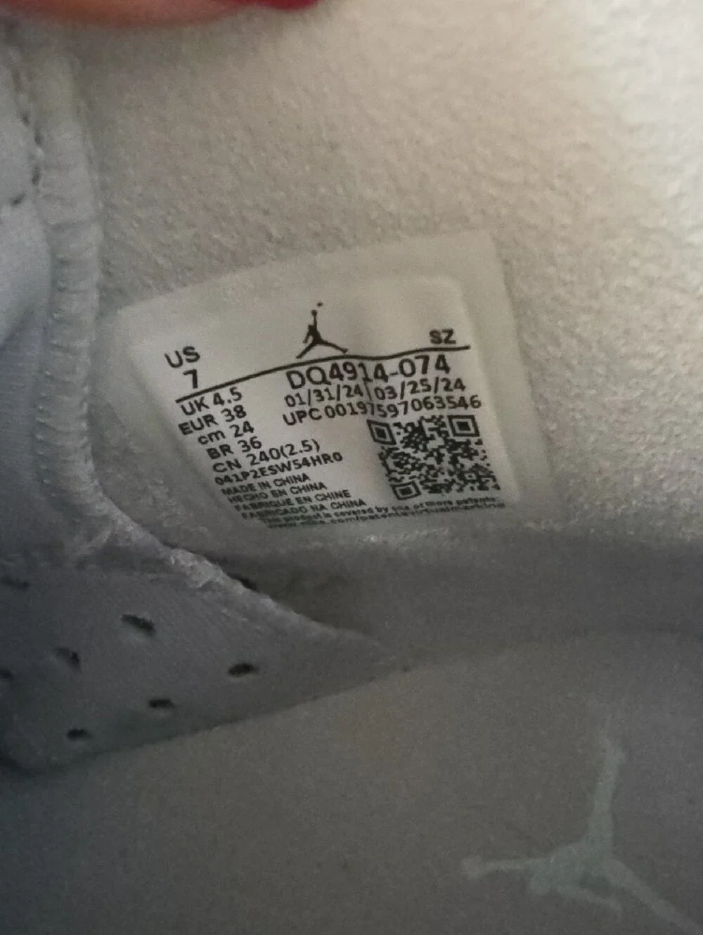 JORDAN 6 Retro Craft Pearl Size 7